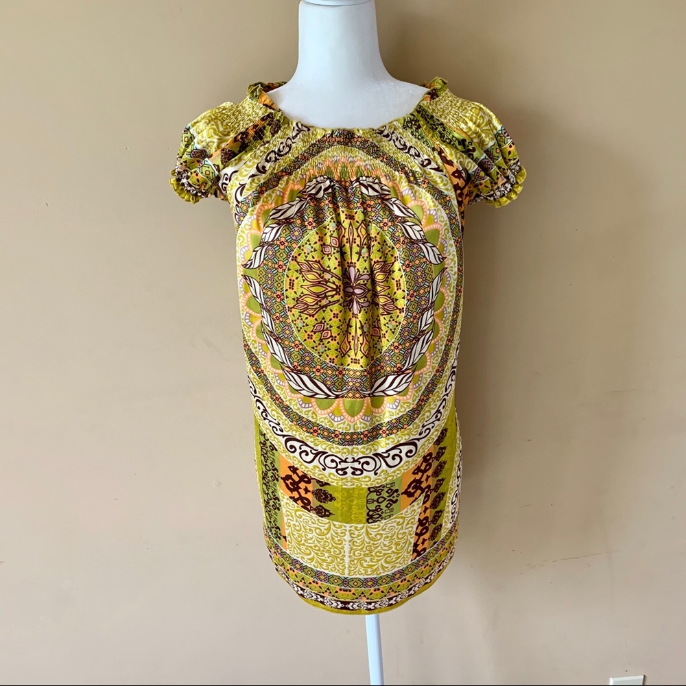 Classique One Size Large Yellow Orange Blouse